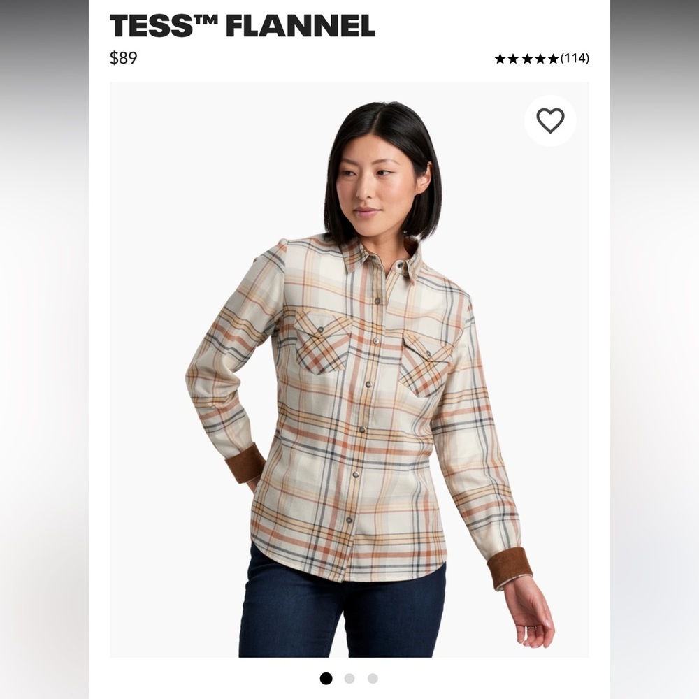 NWOT Kuhl Tess Flannel Women’s Button Down